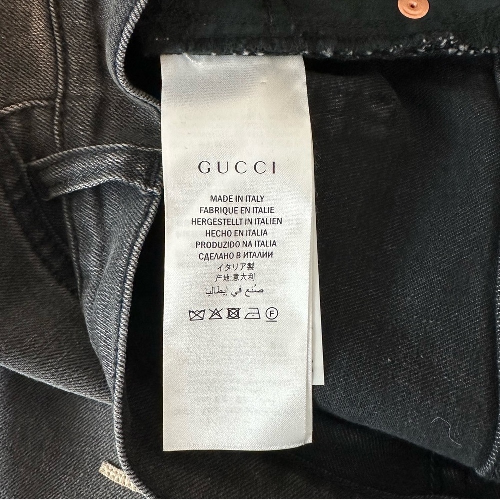 Gucci Dragon Embroidered Skinny Jeans Size 26 - Picture 11 of 13